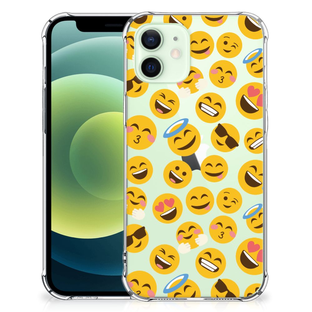 iPhone 12 Mini Doorzichtige Silicone Hoesje Emoji