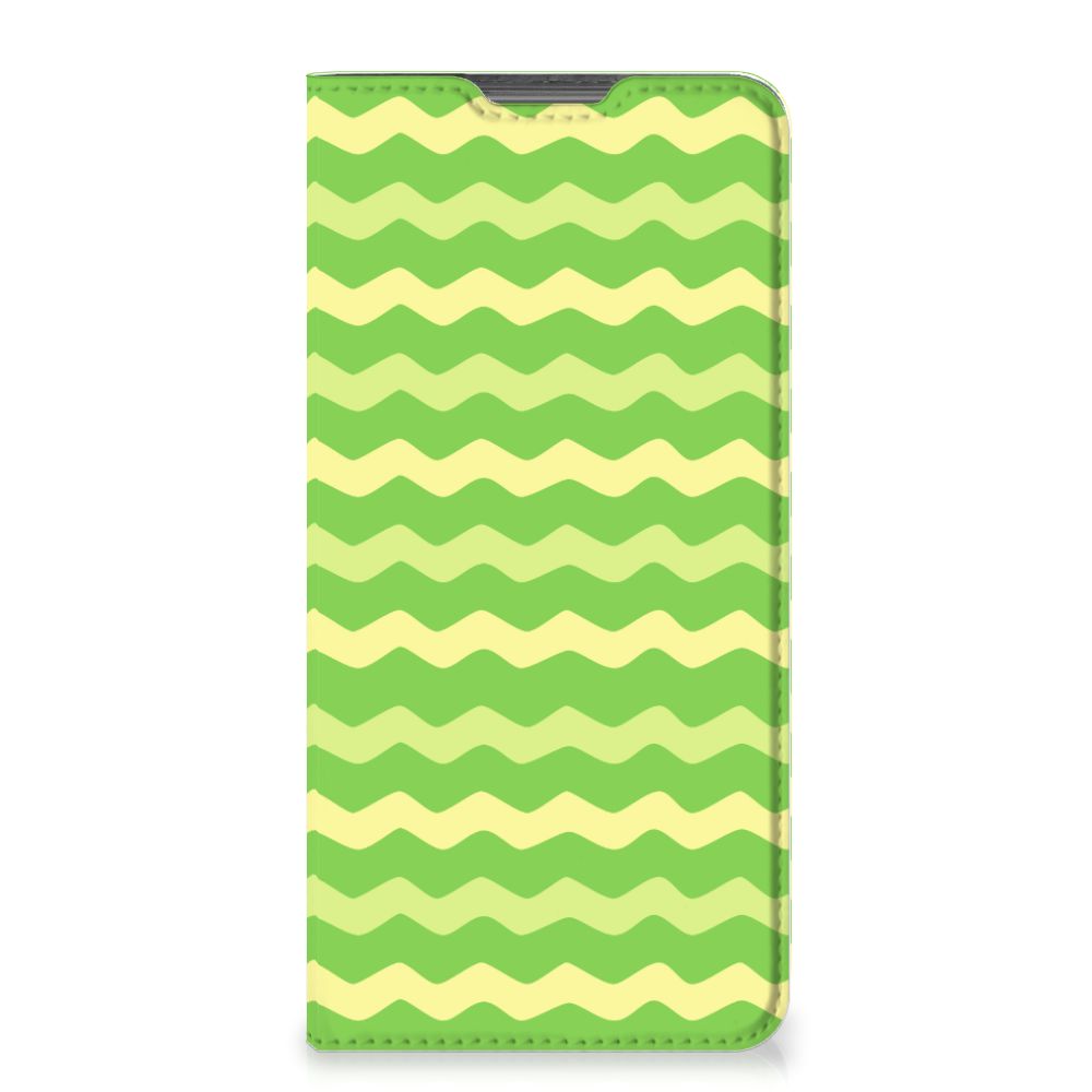 Motorola Moto G52 | Moto G82 Hoesje met Magneet Waves Green - B2C Telecom