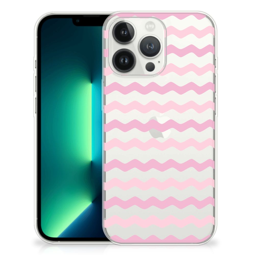 iPhone 13 Pro Max TPU bumper Waves Roze B2C Telecom