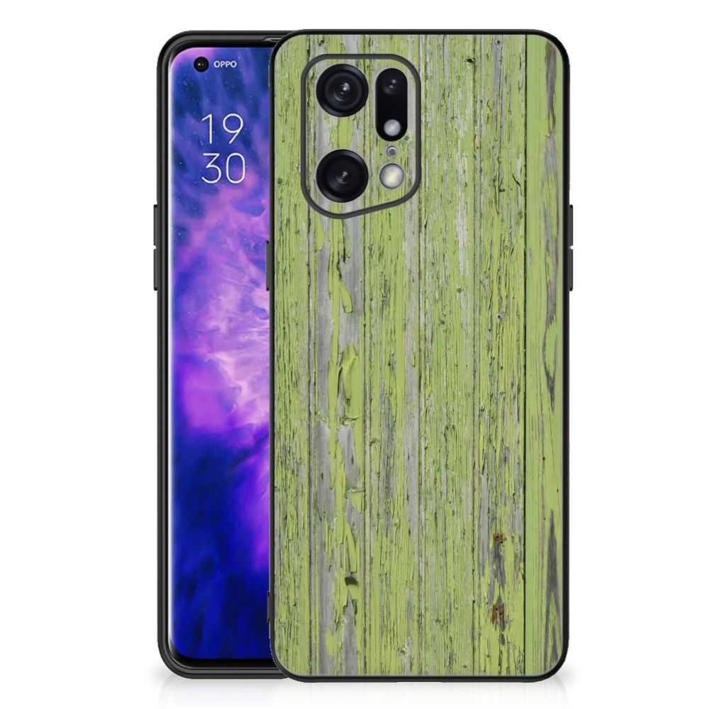 OPPO Find X5 Pro Houten Print Telefoonhoesje Green Wood B2C Telecom