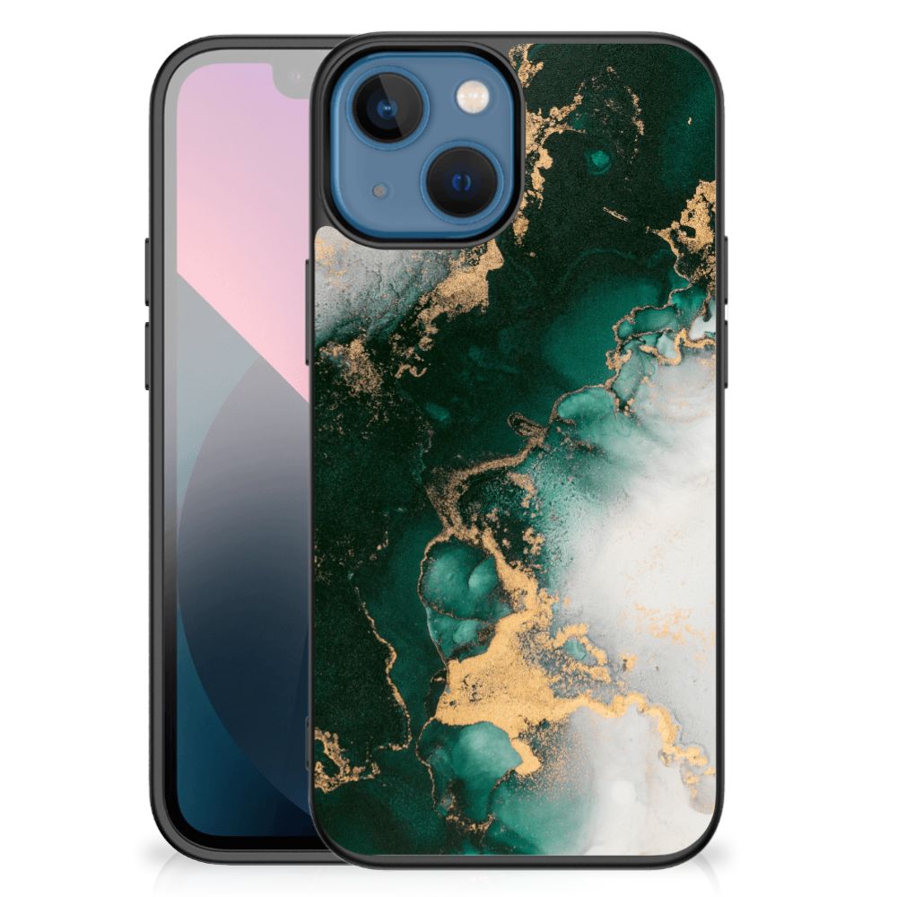 Marmeren Print Telefoonhoesje voor Apple iPhone 13 mini Marmer Groen