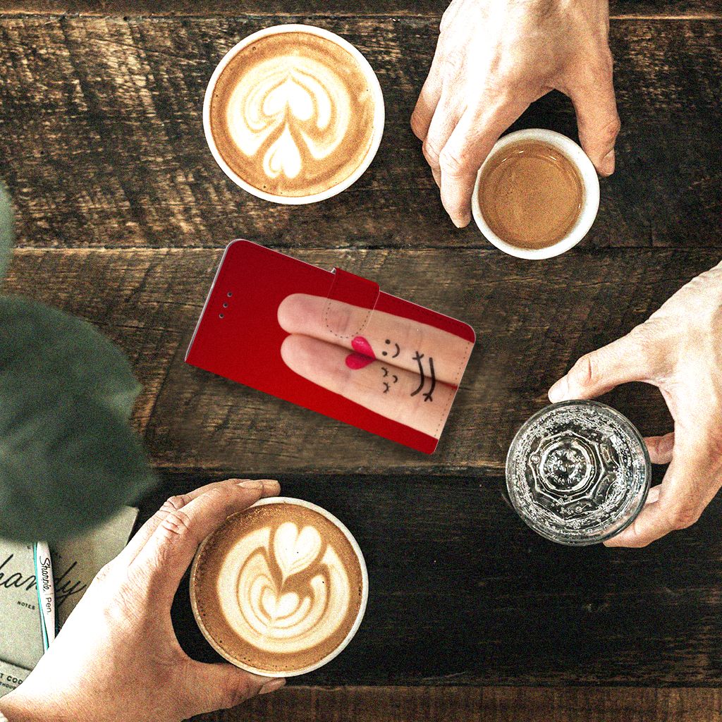 Motorola Moto G7 Play Wallet Case met Pasjes Liefde - Origineel Romantisch Cadeau