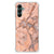Samsung Galaxy A14 5G/4G Anti-Shock Hoesje Marmer Oranje met uniek marmer design in roze tinten.