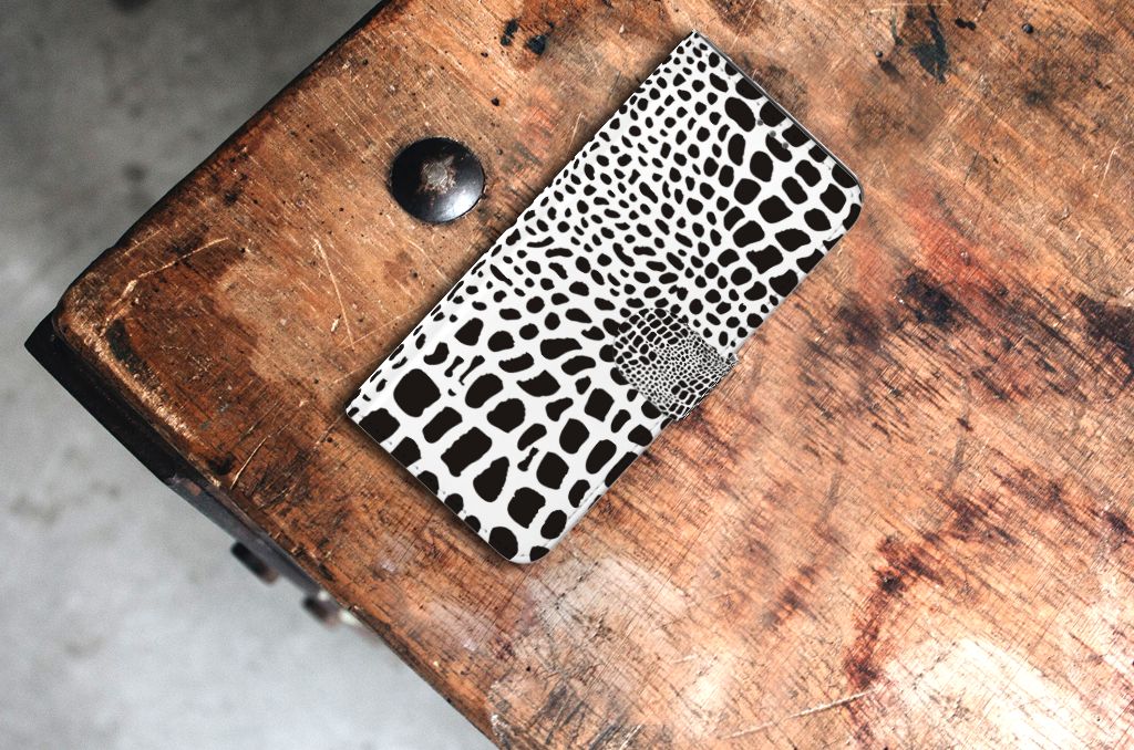Samsung Galaxy S21 Plus Telefoonhoesje met Pasjes Slangenprint