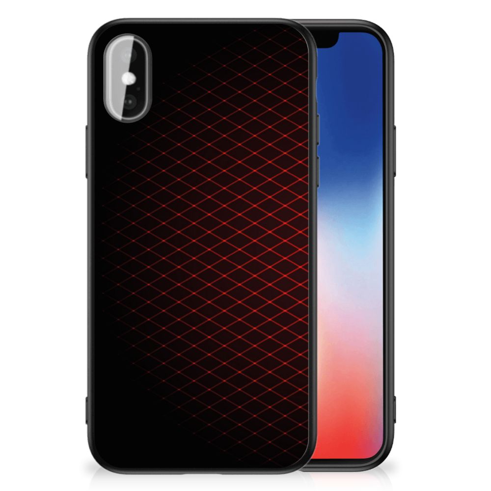iPhone X | Xs Back Case Geruit Rood