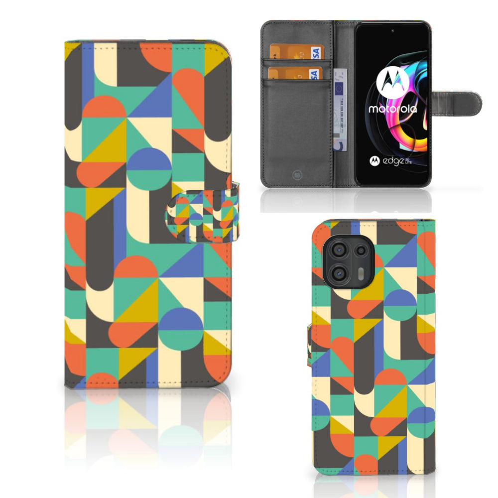 Motorola Edge 20 Lite Telefoon Hoesje Funky Retro