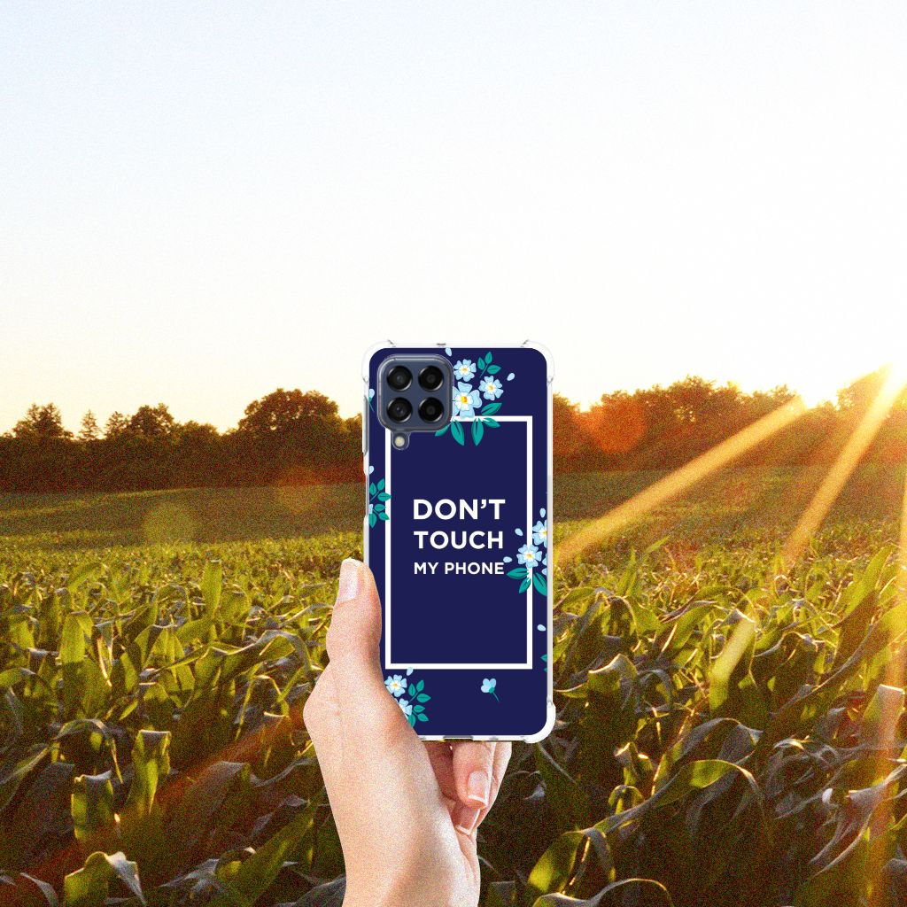 Samsung Galaxy M53 Anti Shock Case Flowers Blue DTMP B2C Telecom