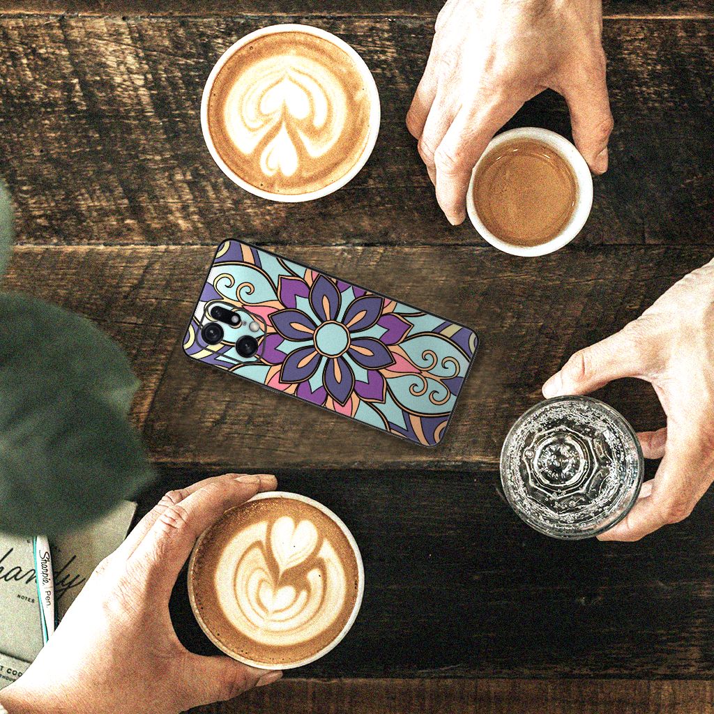 OPPO Find X5 Pro Bloemen Hoesje Purple Flower B2C Telecom