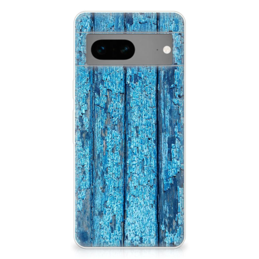 Google Pixel 7 Bumper Hoesje Wood Blue B2C Telecom