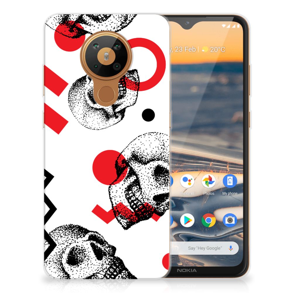 Silicone Back Case Nokia 5.3 Skull Red B2C Telecom