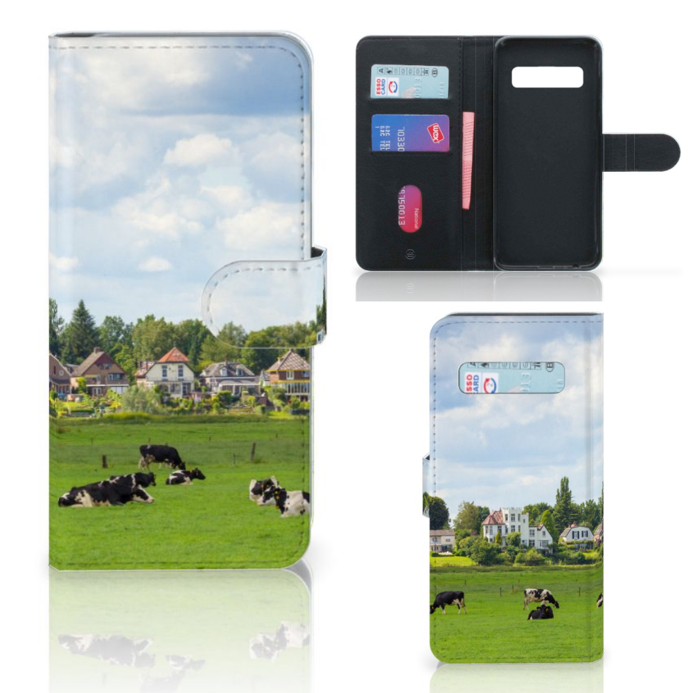 Samsung Galaxy S10 Telefoonhoesje met Pasjes Koeien