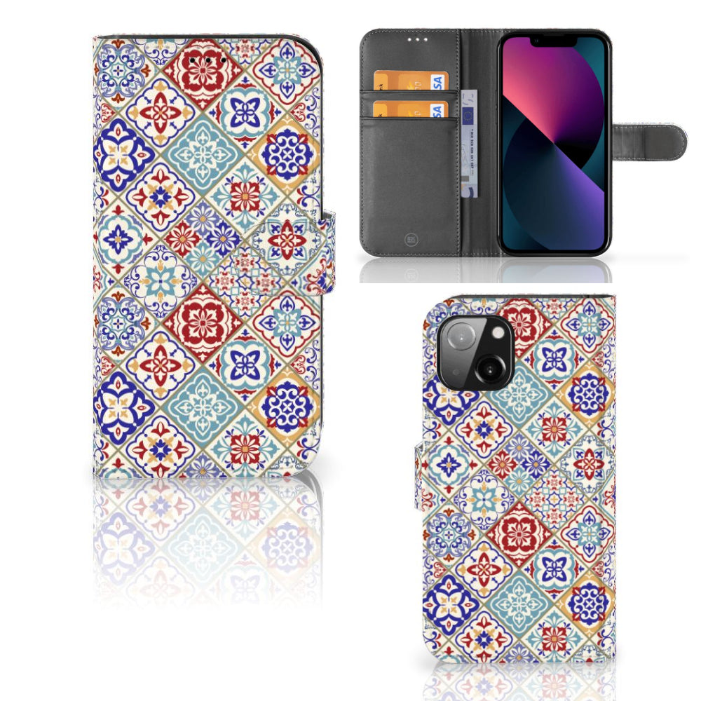 Apple iPhone 13 Bookcase Tiles Color