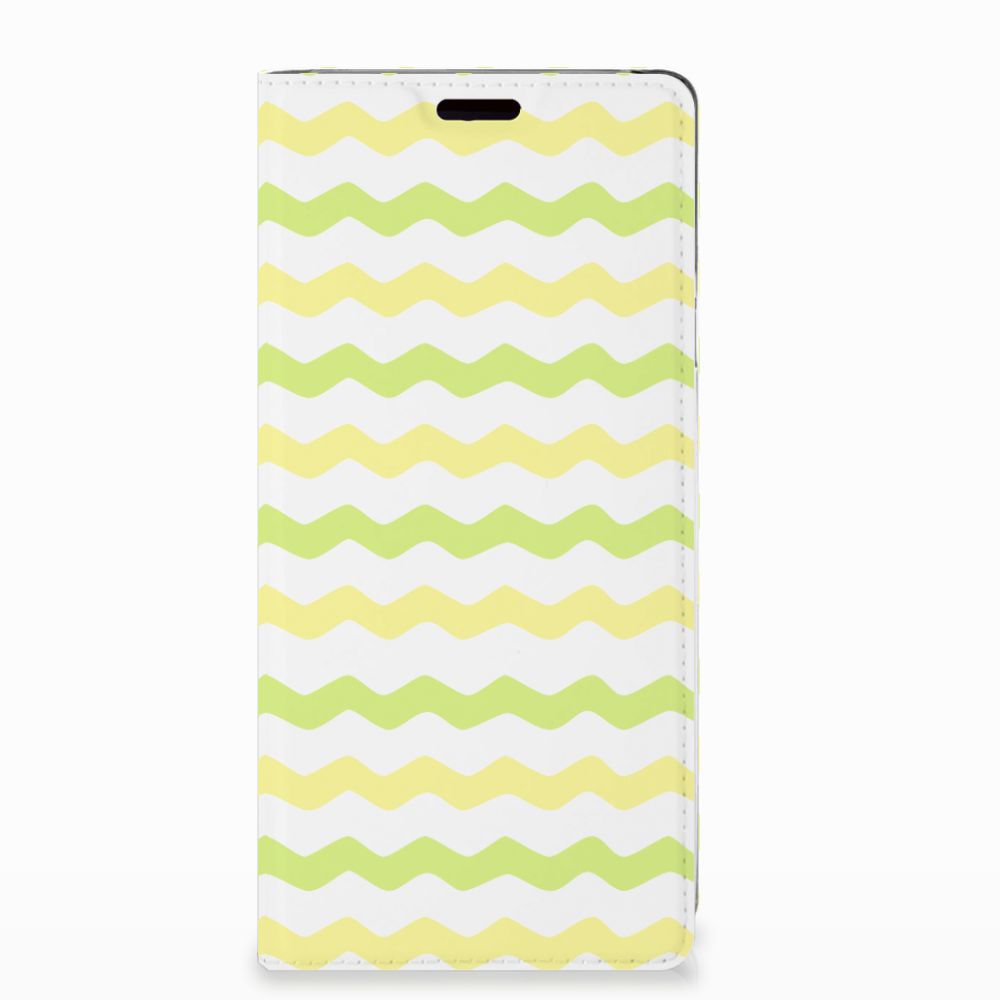 Samsung Galaxy Note 9 Hoesje met Magneet Waves Yellow