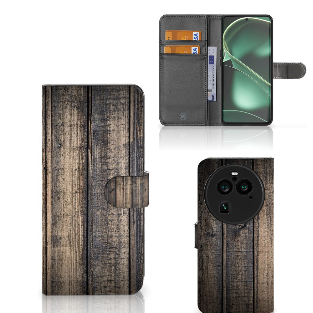 OPPO Find X6 Pro Book Style Case Steigerhout