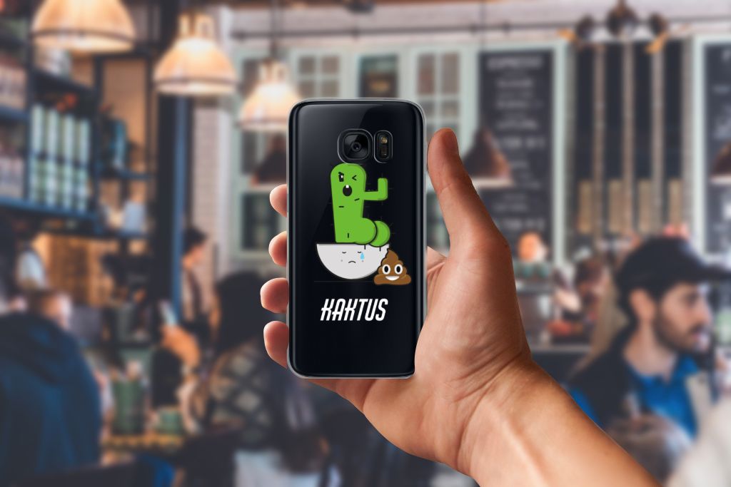 Samsung Galaxy S7 Telefoonhoesje met Naam Cactus Poo