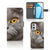 Telefoonhoesje met Pasjes OnePlus 9 Britse Korthaar met grijs kat met gele ogen detail.