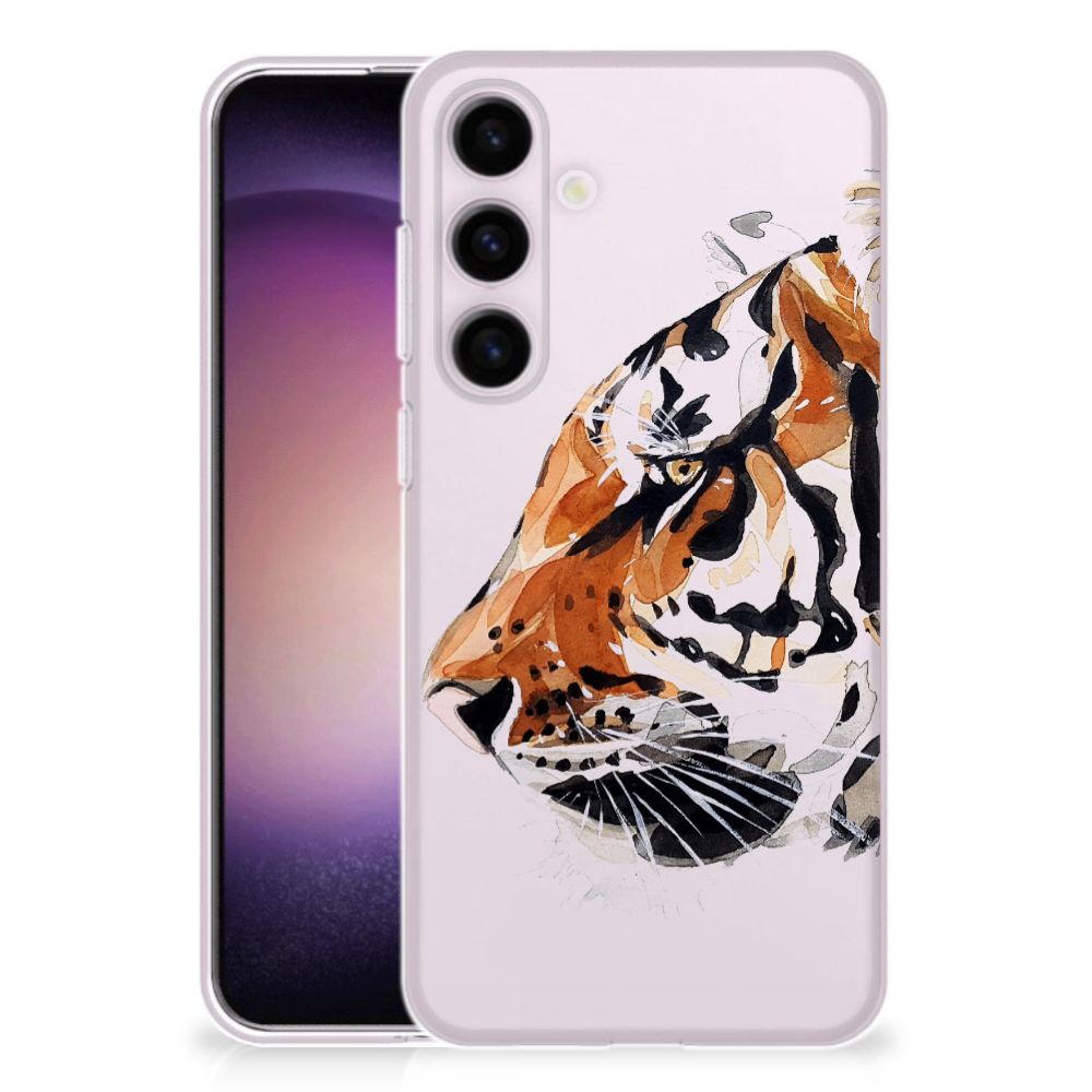 Hoesje maken Samsung Galaxy S24 Watercolor Tiger B2C Telecom