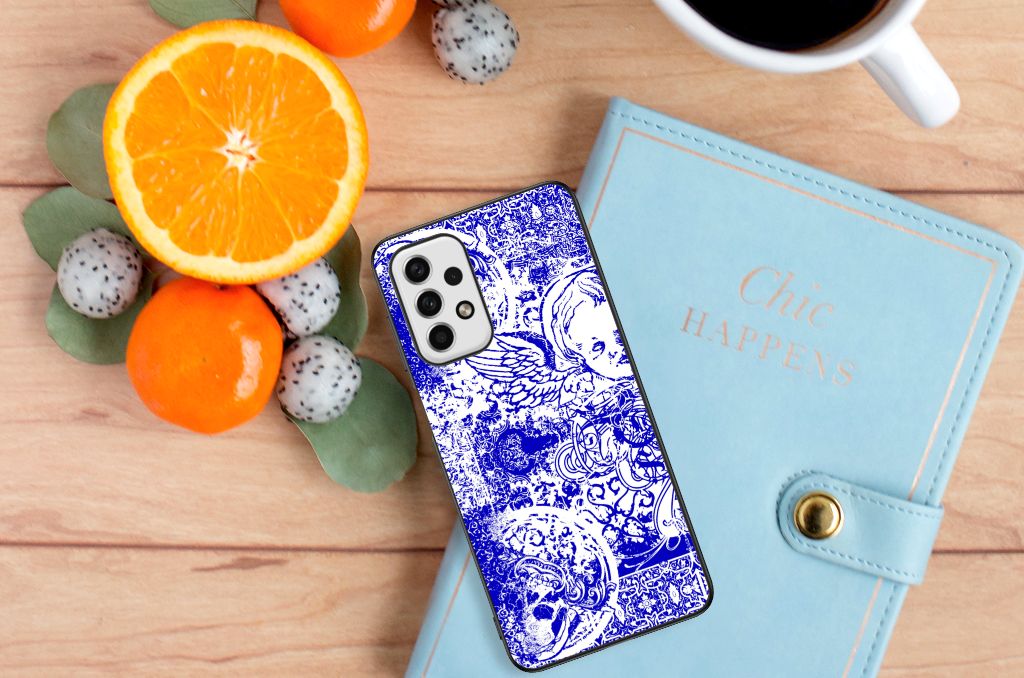 Telefoonhoesje Samsung Galaxy A23 Angel Skull Blauw B2C Telecom