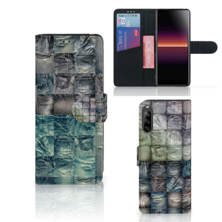 Wallet Case met Pasjes Sony Xperia L4 Spijkerbroeken
