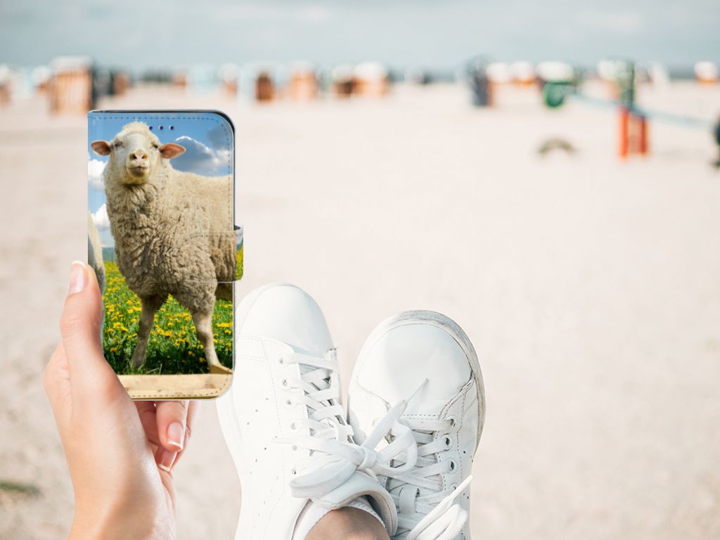 Samsung Galaxy S10e Telefoonhoesje met Pasjes Schaap en Lammetje