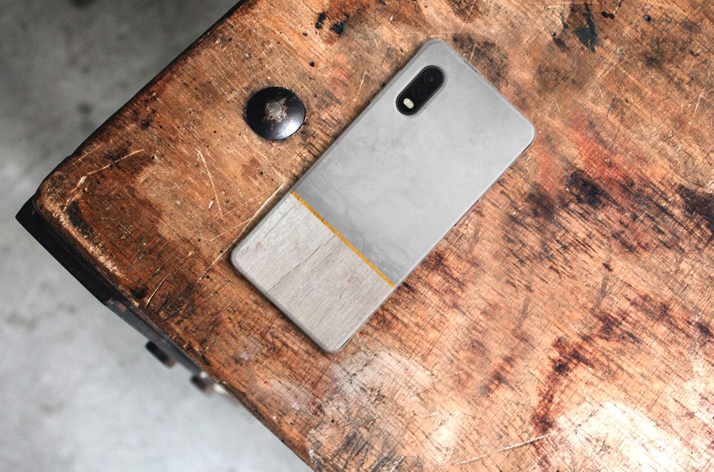 Samsung Xcover Pro Bumper Hoesje Wood Concrete B2C Telecom