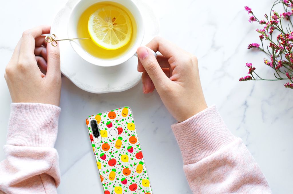 Huawei P30 Lite Siliconen Case Fruits