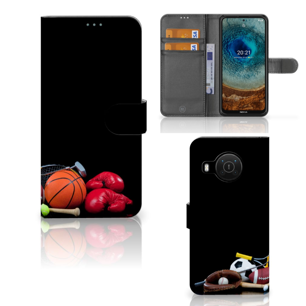 Nokia X10 | Nokia X20 Wallet Case met Pasjes Sports met sportdesign en houders voor pasjes en geld