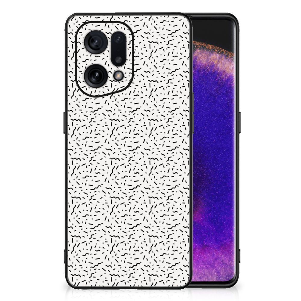 OPPO Find X5 Back Case Stripes Dots