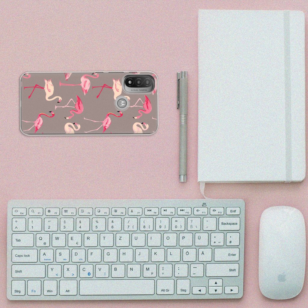 Motorola Moto E20 | E40 TPU Hoesje Flamingo B2C Telecom