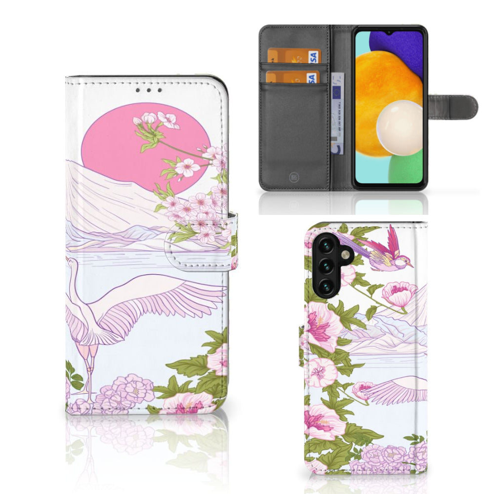 Samsung Galaxy A04s | Samsung Galaxy A13 5G Telefoonhoesje met Pasjes Bird Standing