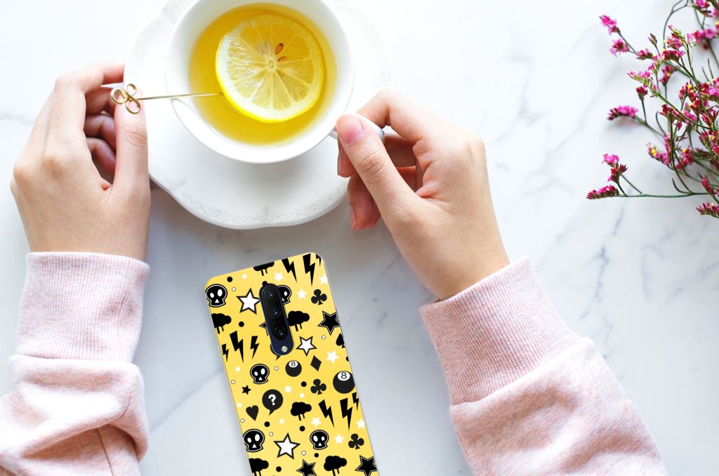 Silicone Back Case OnePlus 7 Pro Punk Geel