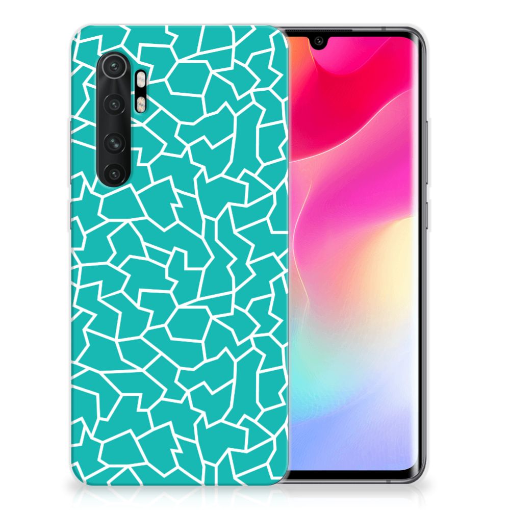 Xiaomi Mi Note 10 Lite Hoesje maken Cracks Blue B2C Telecom