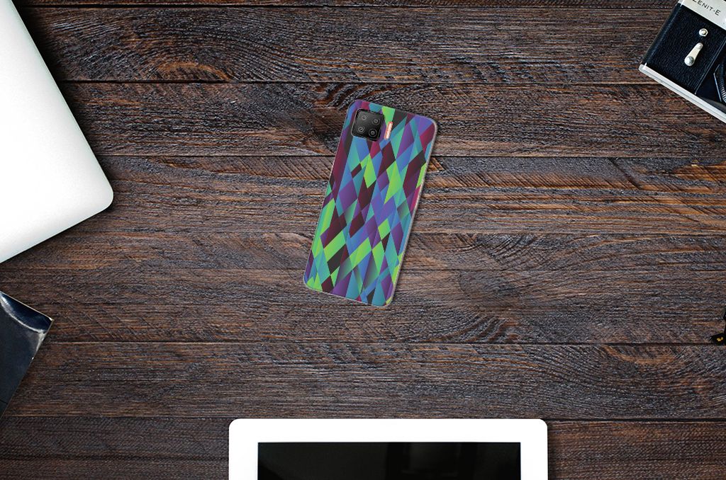 OPPO A73 4G TPU Hoesje Abstract Green Blue B2C Telecom
