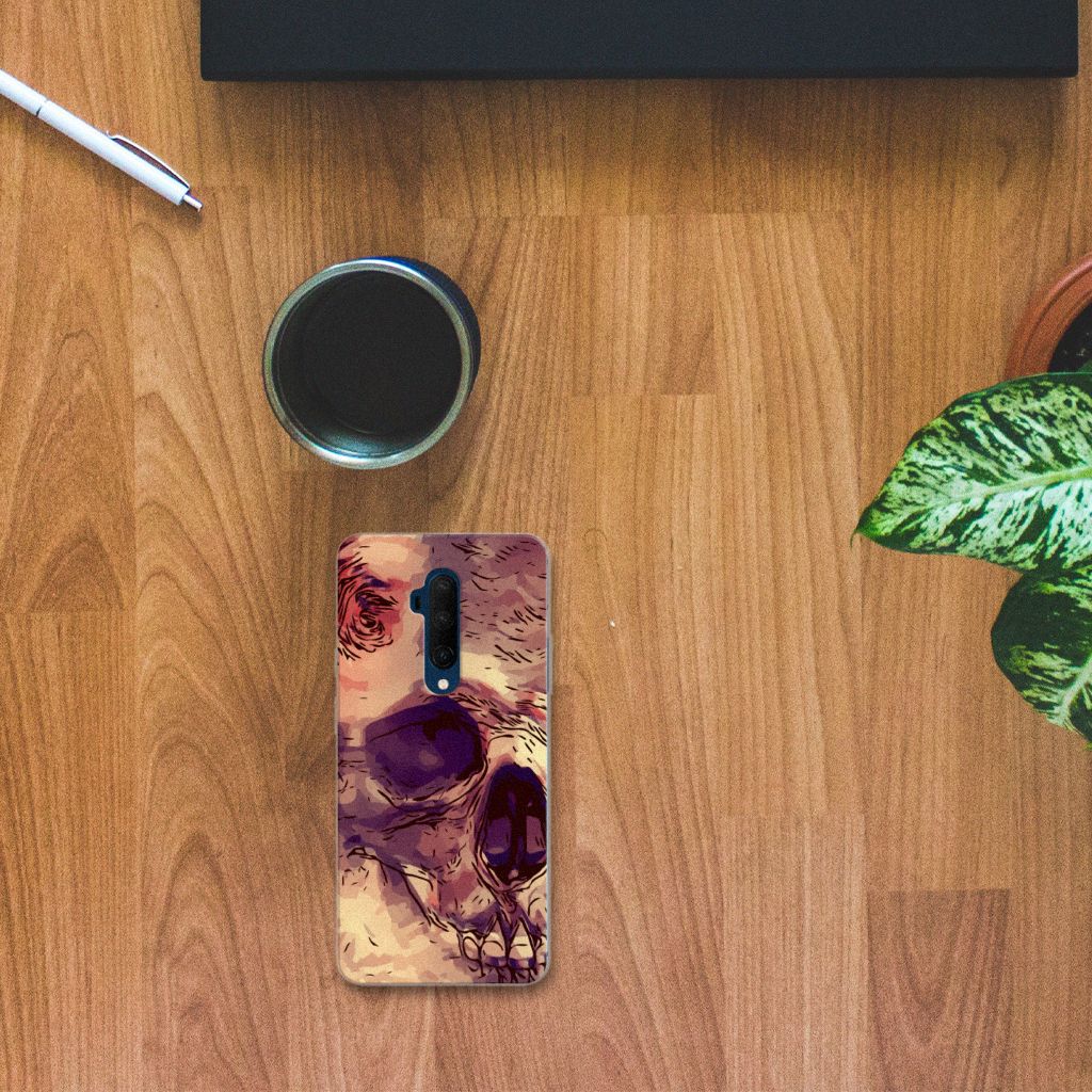 Silicone Back Case OnePlus 7T Pro Skullhead