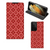 Samsung Galaxy S21 Ultra Hoesje met Magneet Batik Rood - B2C Telecom