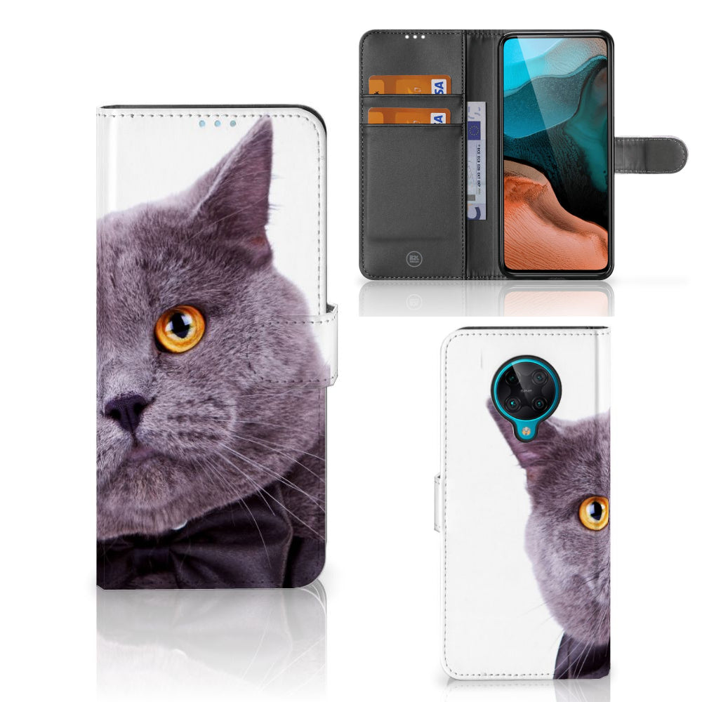 Xiaomi Poco F2 Pro Telefoonhoesje met Pasjes Kat