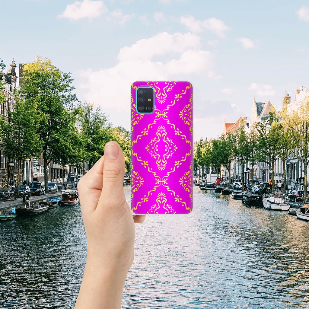 Siliconen Hoesje Samsung Galaxy A51 Barok Roze B2C Telecom
