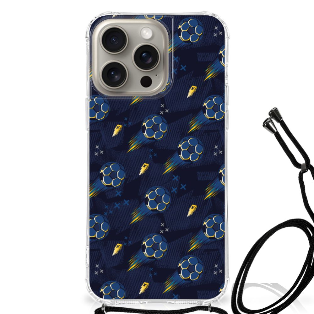 Doorzichtige Silicone Hoesje voor iPhone 15 Pro Max Voetbal B2C Telecom