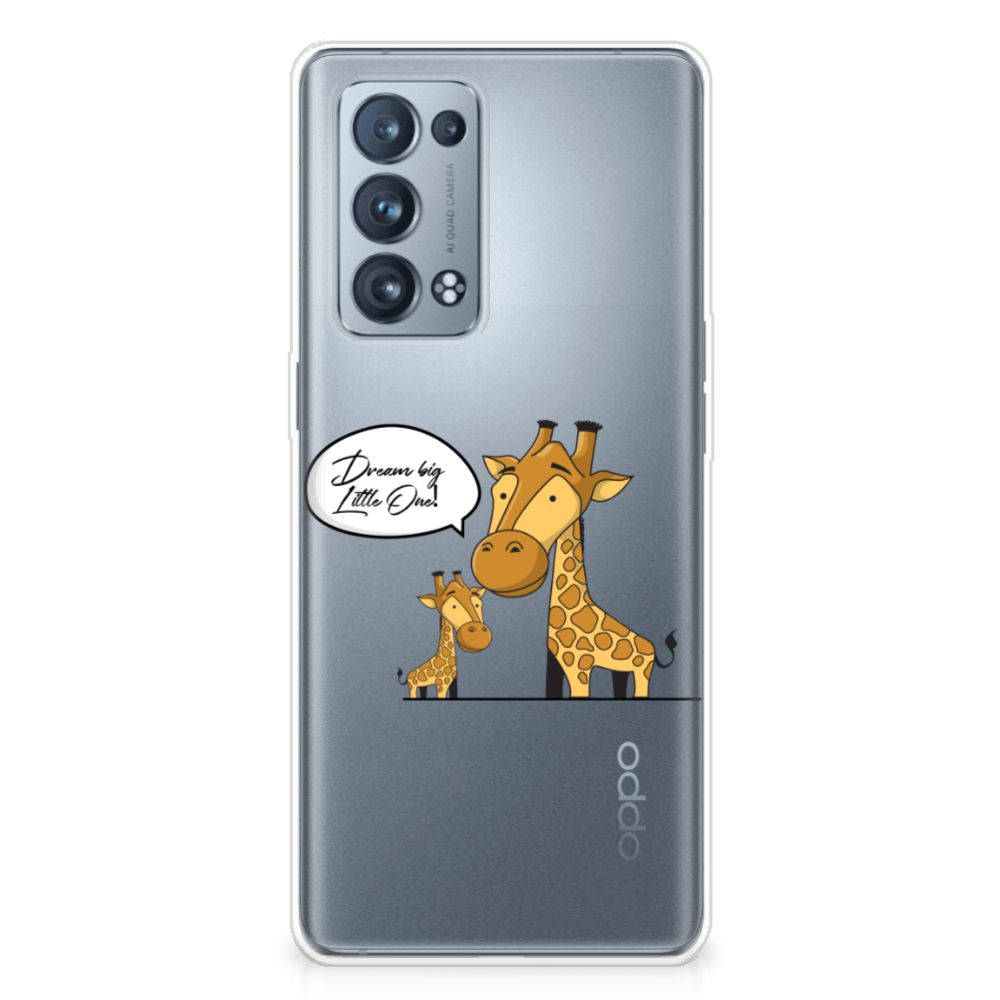 OPPO Reno 6 Pro Plus 5G Telefoonhoesje met Naam Giraffe