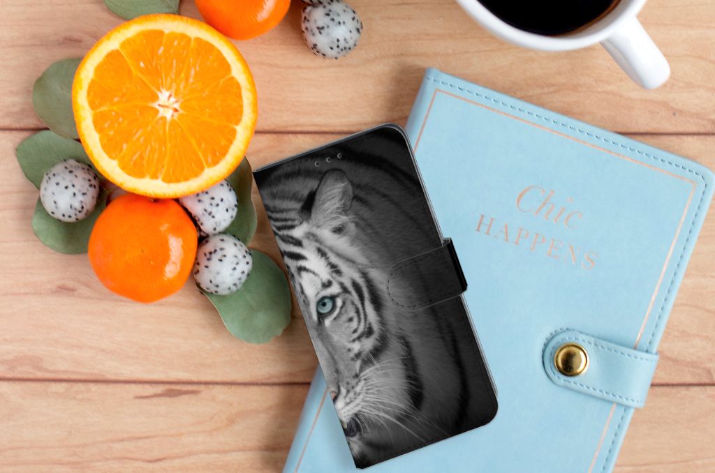 OPPO A91 | Reno3 Telefoonhoesje met Pasjes Tijger
