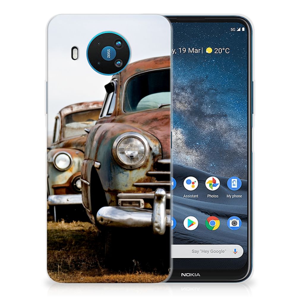 Nokia 8.3 Siliconen Hoesje met foto Vintage Auto