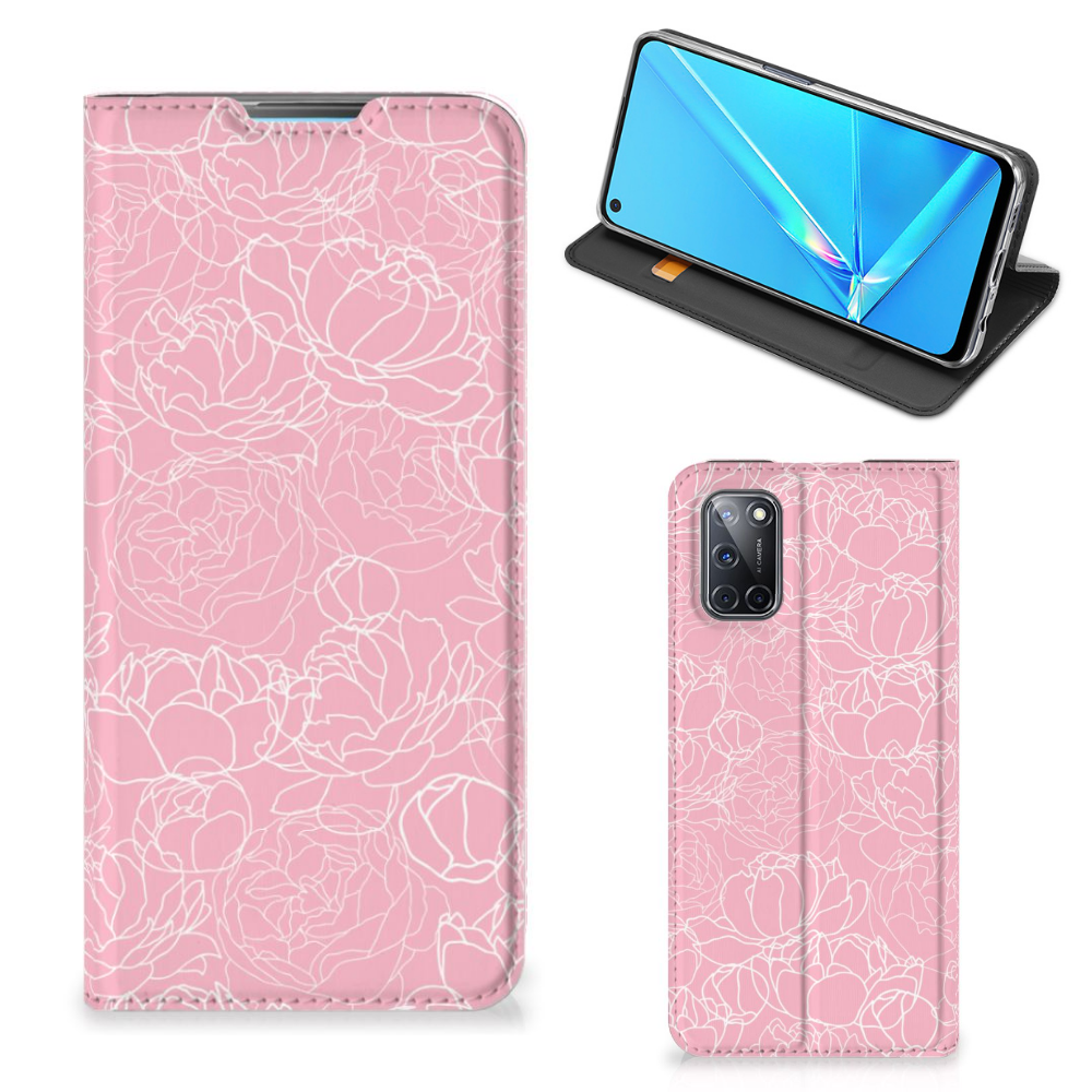 OPPO A52 | A72 Smart Cover White Flowers - B2C Telecom