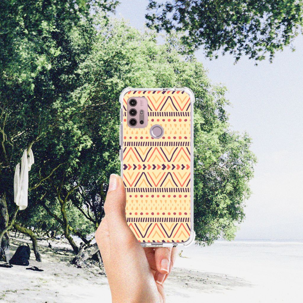 Motorola Moto G30 | G20 | G10 Doorzichtige Silicone Hoesje Aztec Yellow B2C Telecom