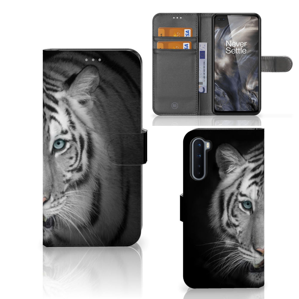 OnePlus Nord Telefoonhoesje met Pasjes Tijger