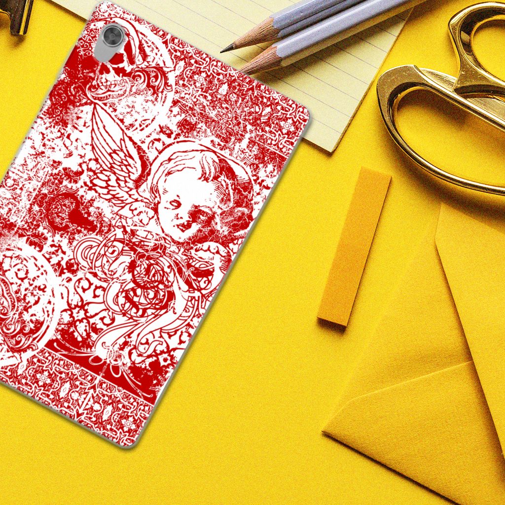 Tablet BackCover Lenovo Tab M10 HD (2de generatie) Angel Skull Rood - B2C Telecom