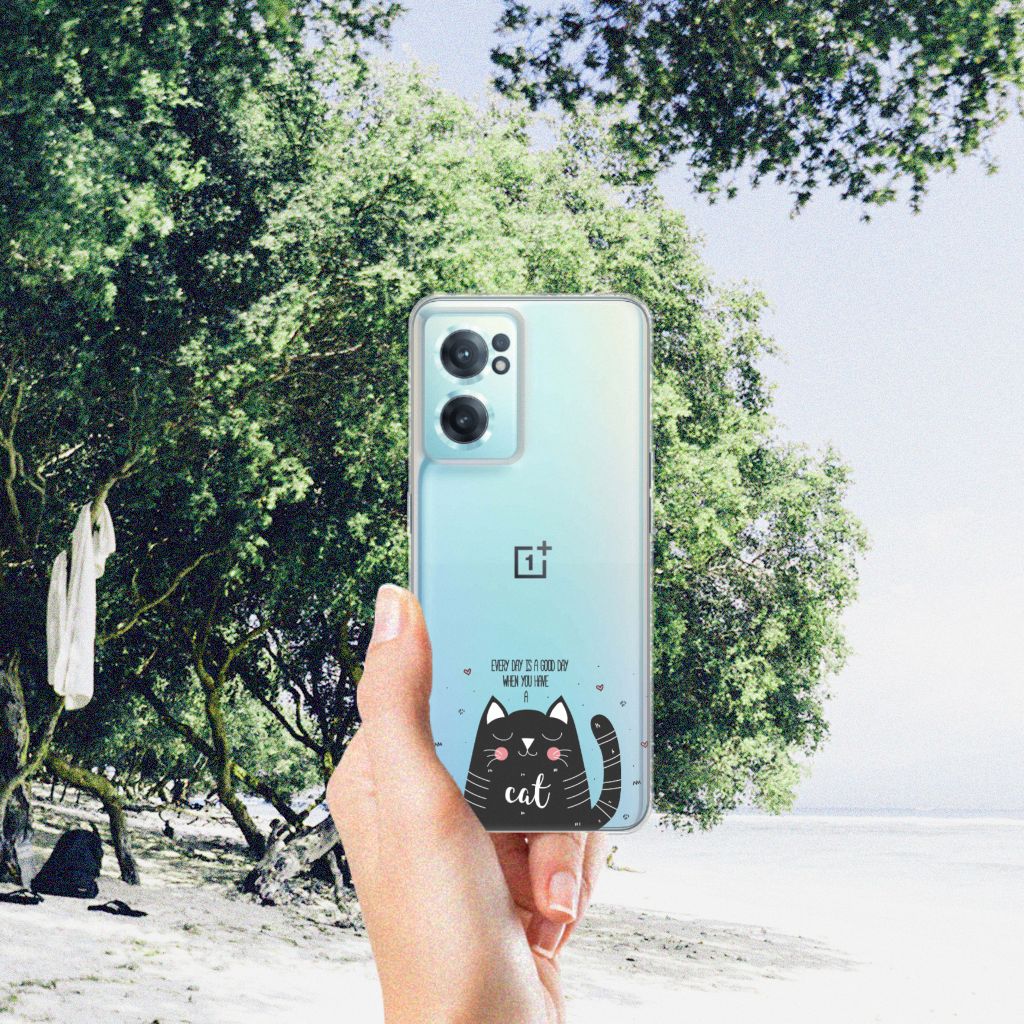 OnePlus Nord CE 2 5G Telefoonhoesje met Naam Cat Good Day B2C Telecom