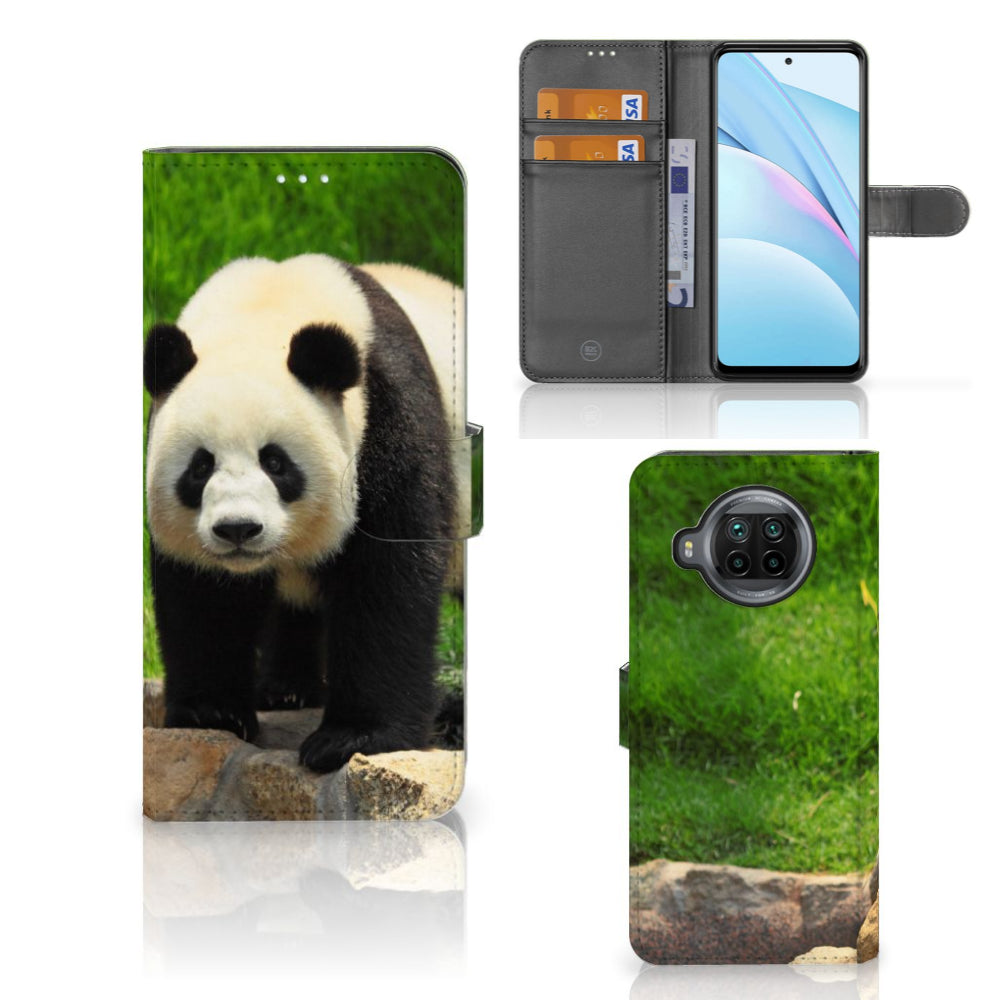 Xiaomi Mi 10T Lite Telefoonhoesje met Pasjes Panda
