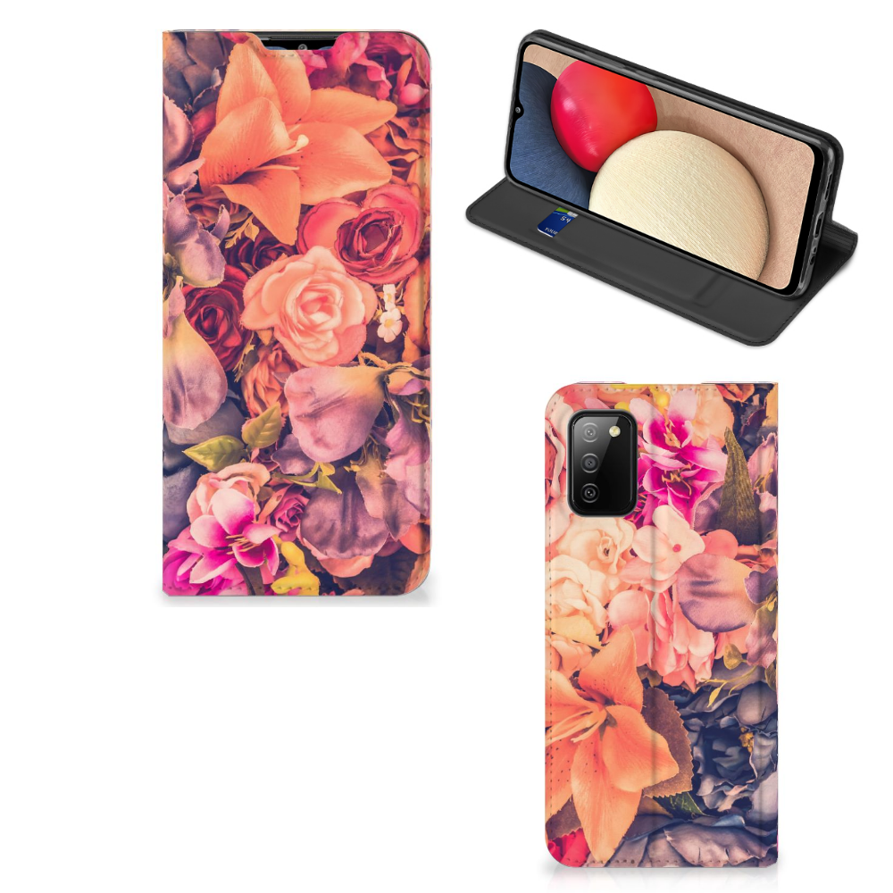 Samsung Galaxy M02s | A02s Smart Cover Bosje Bloemen - B2C Telecom