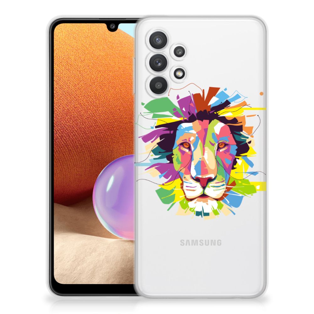 Samsung Galaxy A32 4G | A32 5G Enterprise Editie Telefoonhoesje met Naam Lion Color B2C Telecom