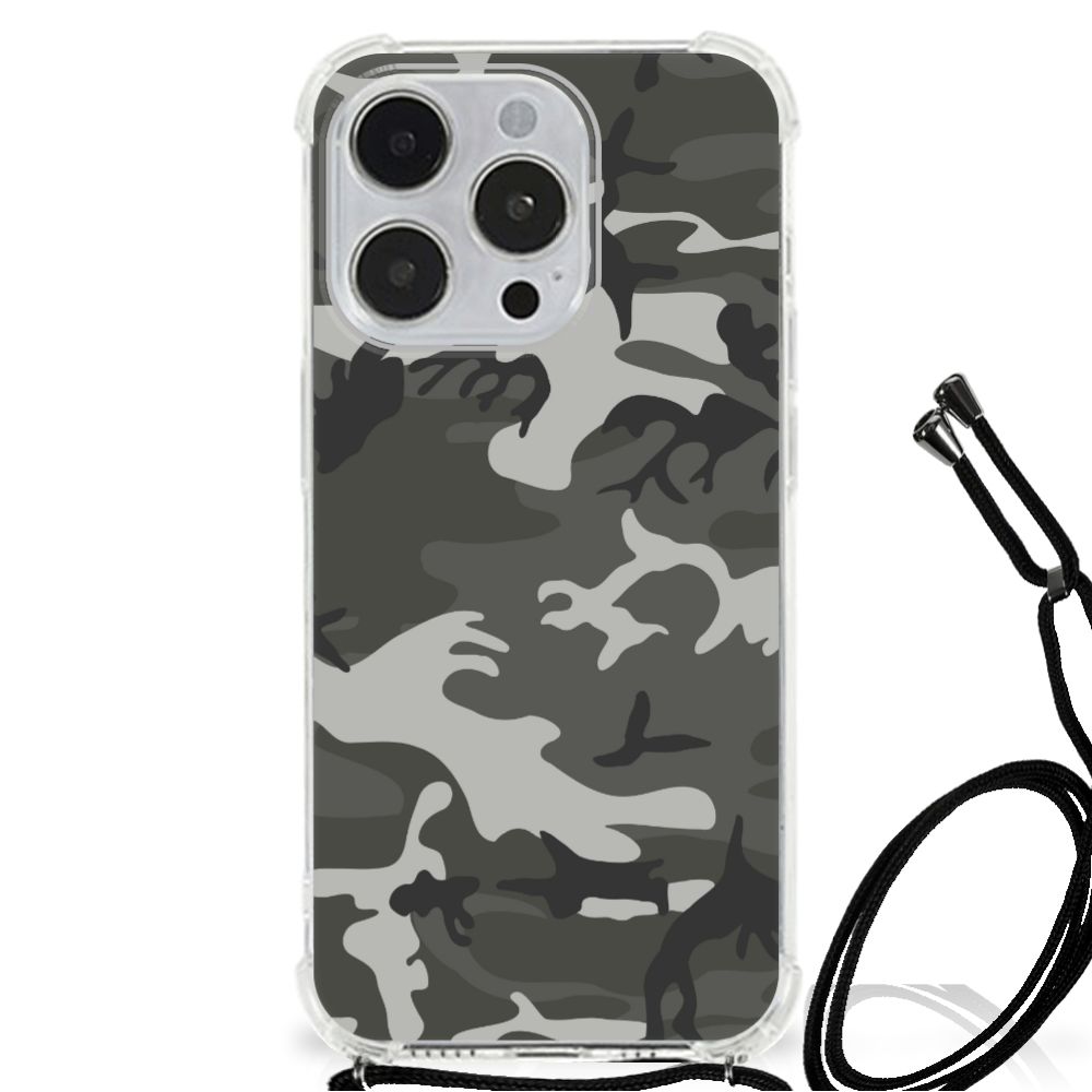 iPhone 14 Pro Doorzichtige Silicone Hoesje Army Light